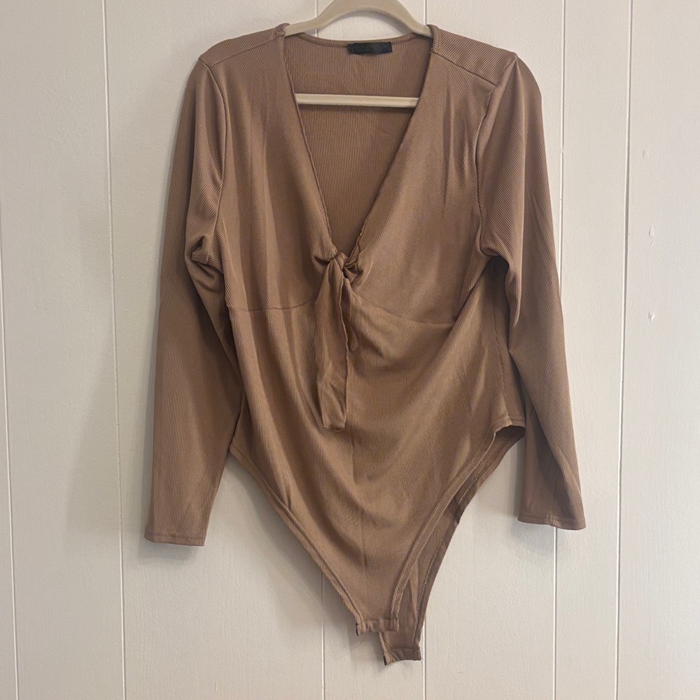 Brown Long Sleeve Bodysuit